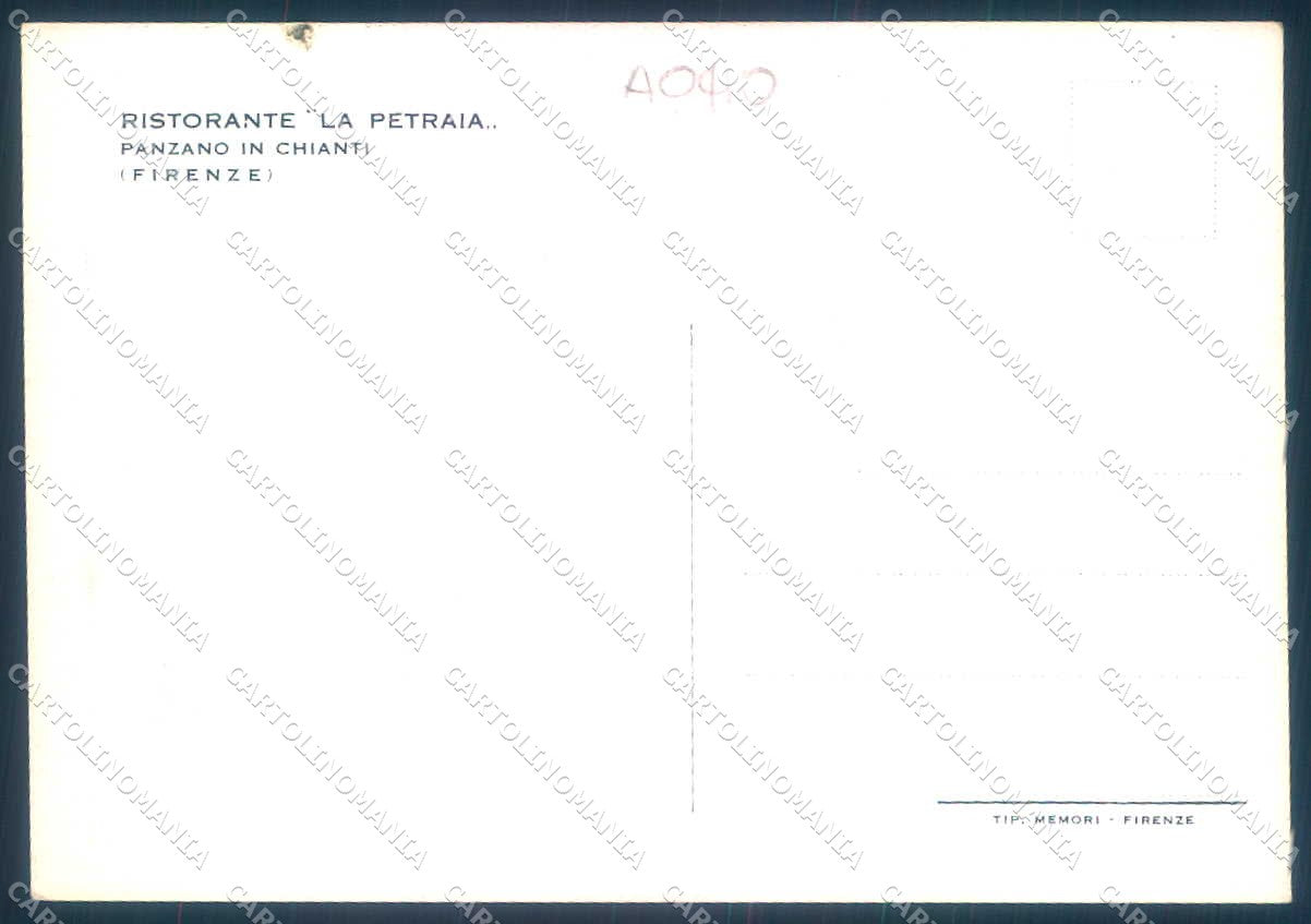 Firenze Panzano in Chianti Ristorante La Petraia FG cartolina JK0123 – retro