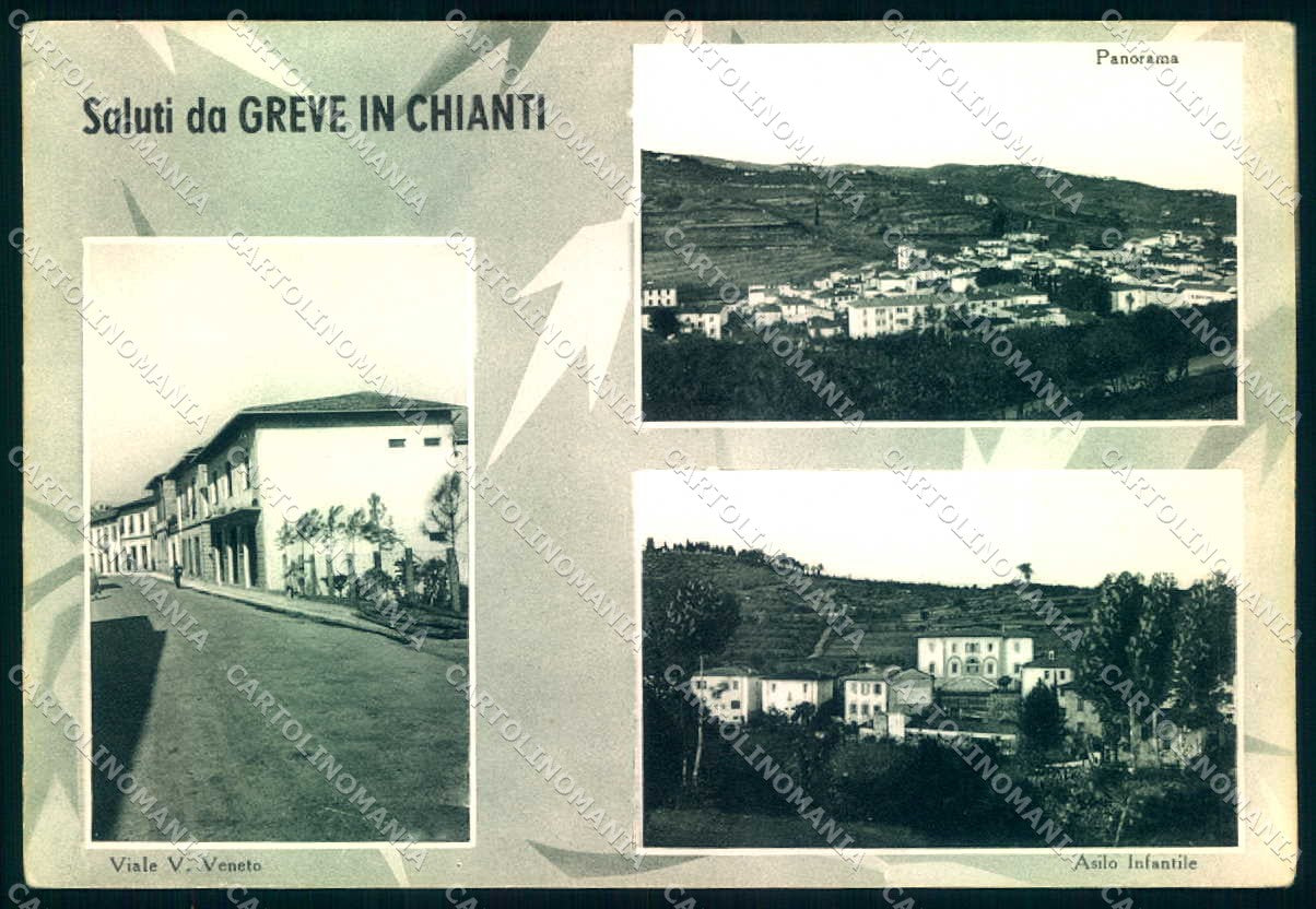 Firenze Greve in Chianti saluti da FG cartolina JK0124 – fronte