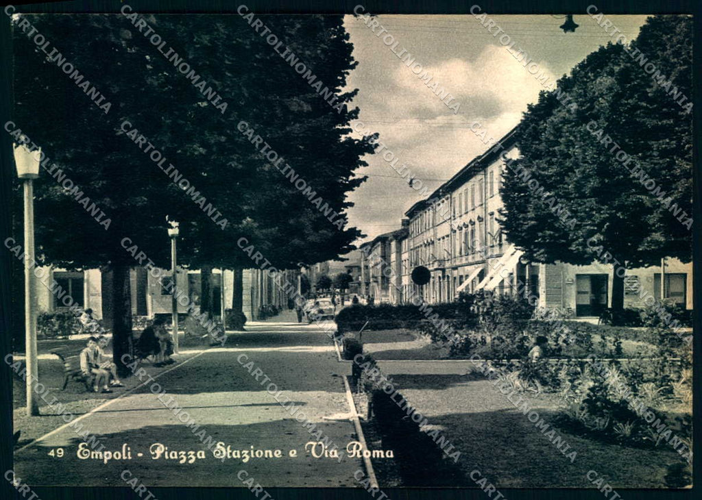 Firenze Empoli Piazza Stazione Via Roma FG cartolina JK0128 – fronte