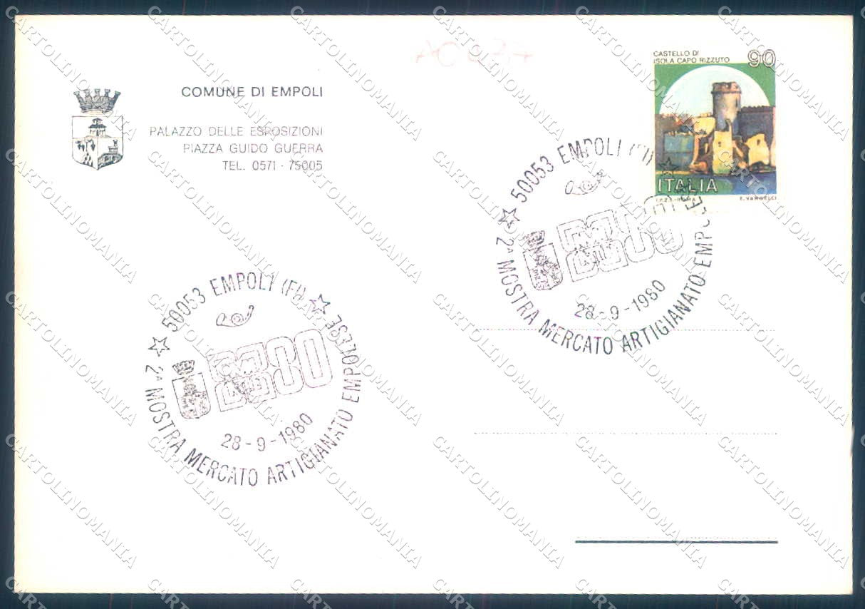 Firenze Empoli Mostra Mercato Artigianato FG cartolina JK0129 – retro