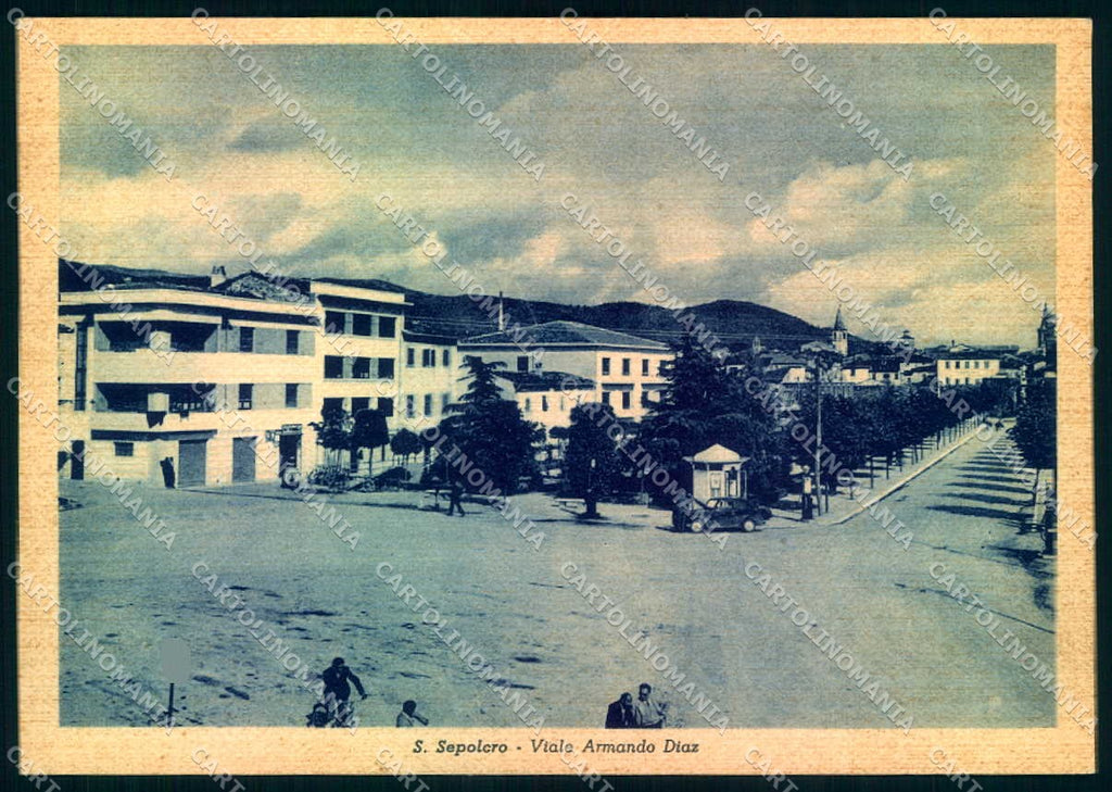 Arezzo San Sepolcro Viale Armando Diaz FG cartolina JK0137 – fronte