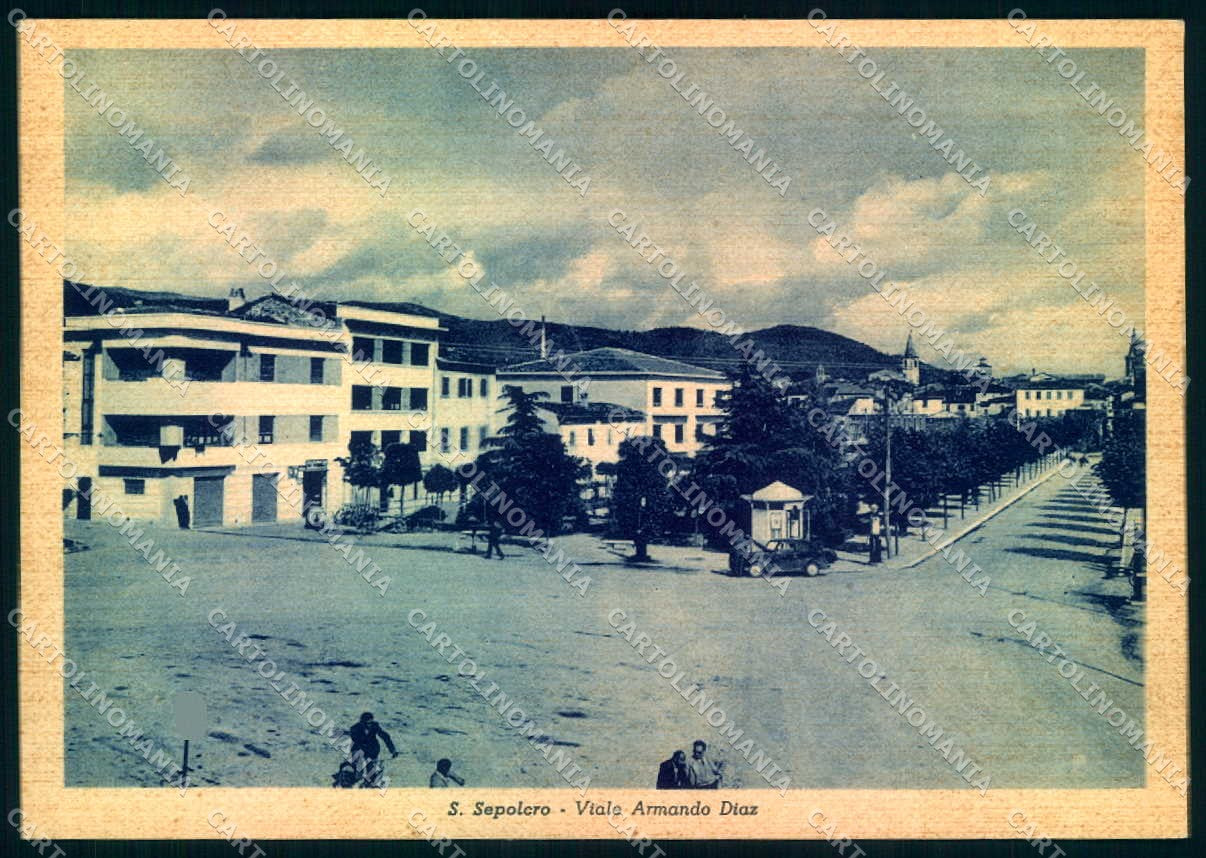 Arezzo San Sepolcro Viale Armando Diaz FG cartolina JK0137 – fronte