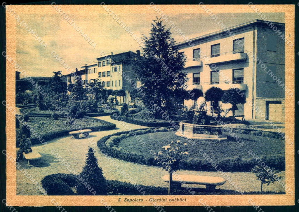 Arezzo San Sepolcro Giardini Pubblici FG cartolina JK0138 – fronte