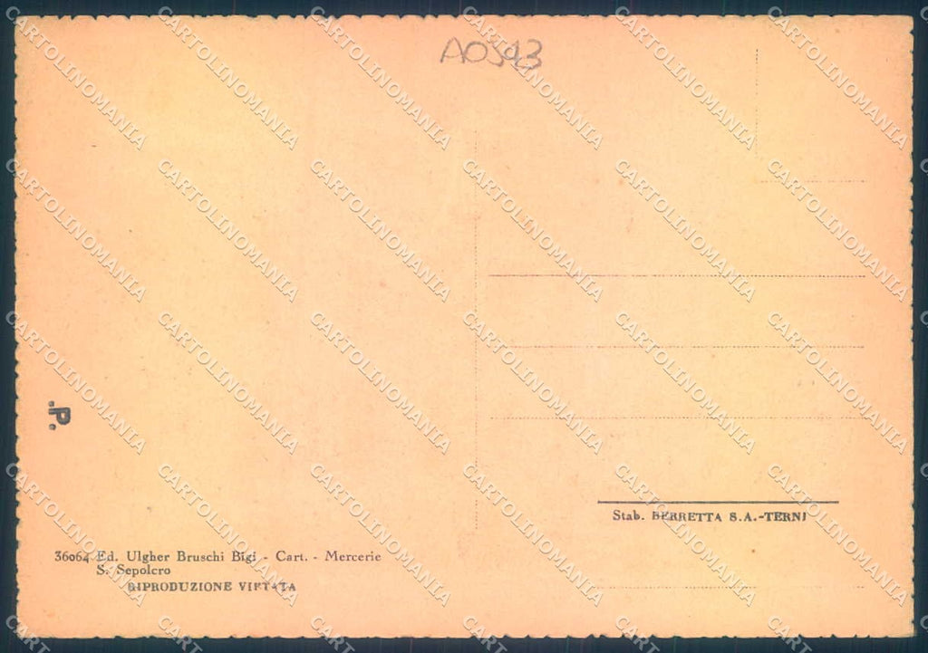 Arezzo San Sepolcro Istituto Magistrale FG cartolina JK0147 – retro