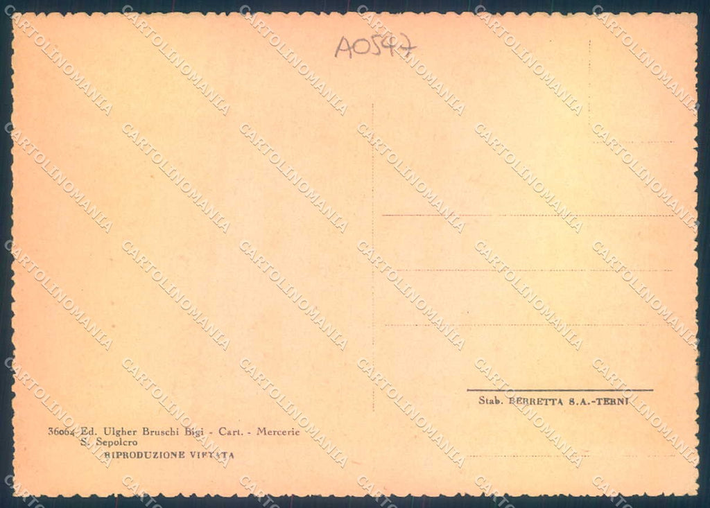 Arezzo San Sepolcro Istituto Magistrale FG cartolina JK0150 – retro