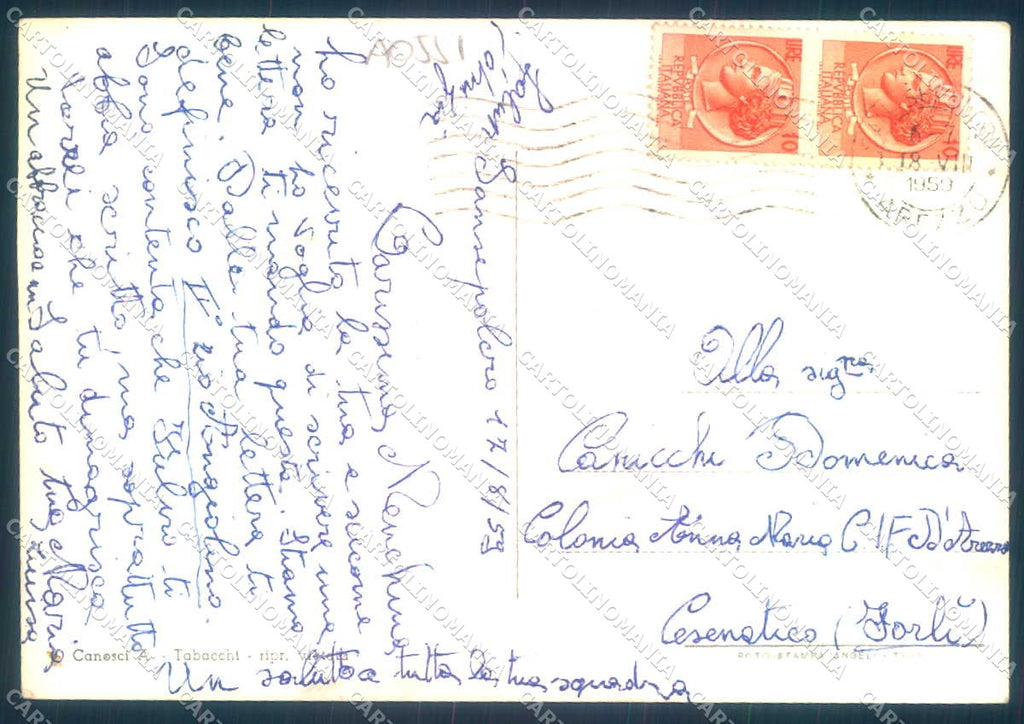 Arezzo San Sepolcro saluti da Foto FG cartolina JK0153 – retro