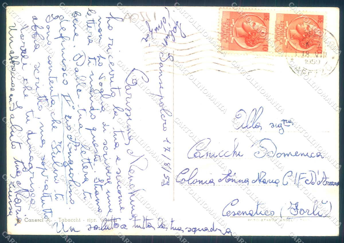 Arezzo San Sepolcro saluti da Foto FG cartolina JK0153 – retro