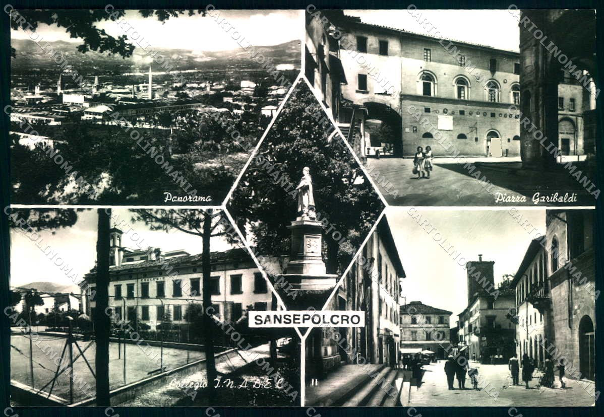 Arezzo San Sepolcro Collegio Piazza Garibaldi Foto FG cartolina JK0154 – fronte