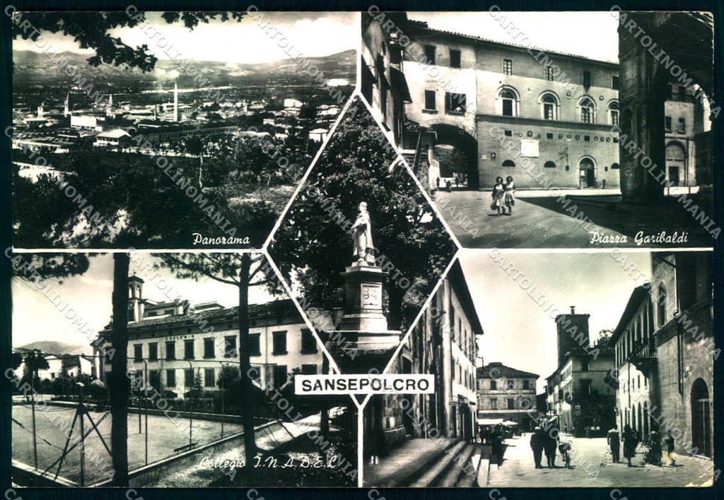 Arezzo San Sepolcro Collegio Piazza Garibaldi Foto FG cartolina JK0156 – fronte