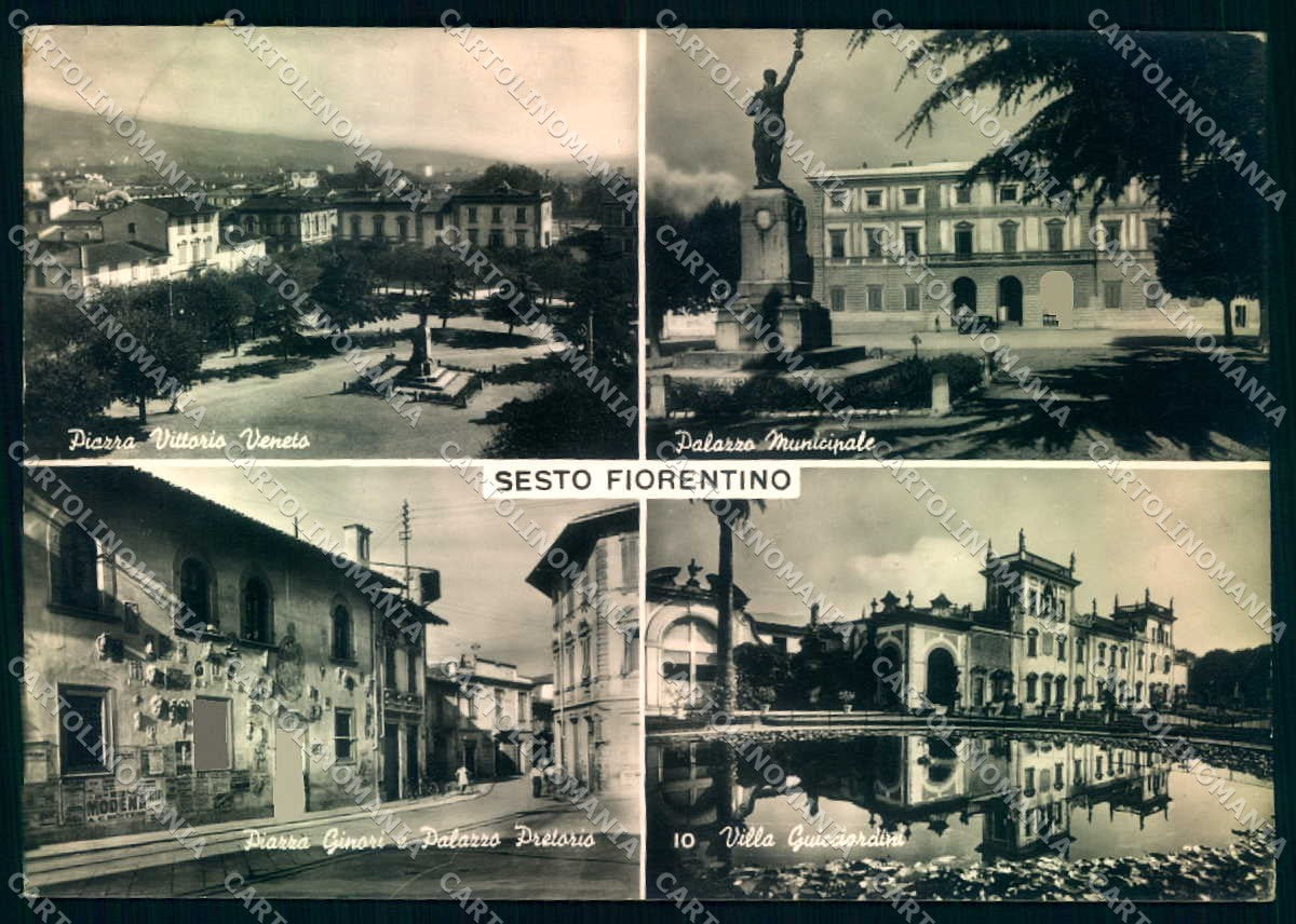 Firenze Sesto Fiorentino Municipio Palazzo Pretorio PIEGA FG cartolina JK0165 – fronte