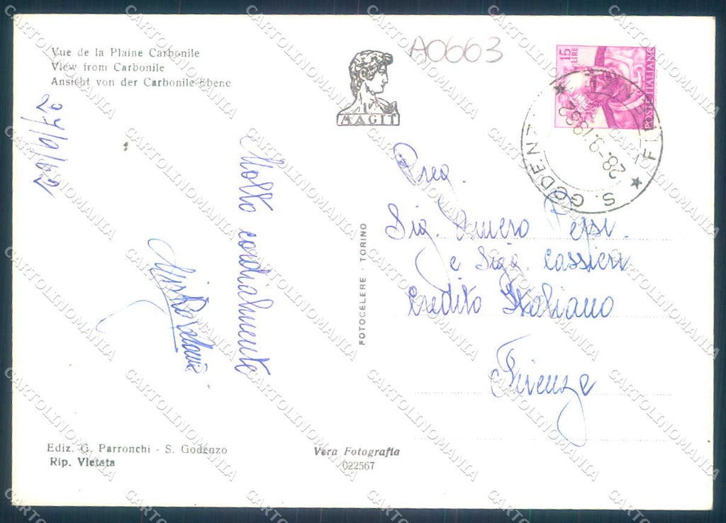 Firenze S. Godenzo Foto FG cartolina JK0176 – retro
