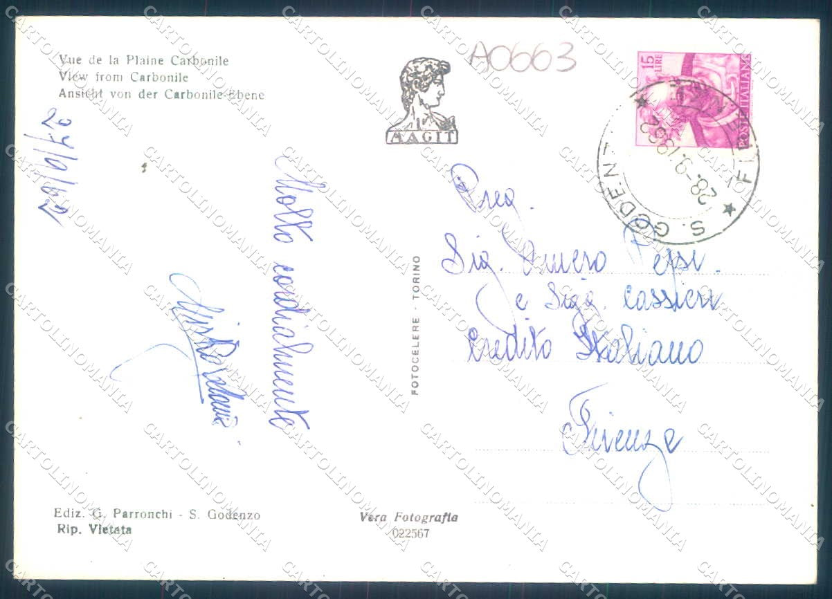 Firenze S. Godenzo Foto FG cartolina JK0176 – retro