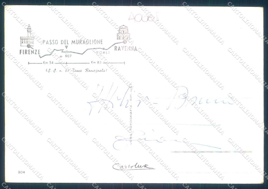 Firenze S. Godenzo Passo del Muraglione Foto FG cartolina JK0178 – retro