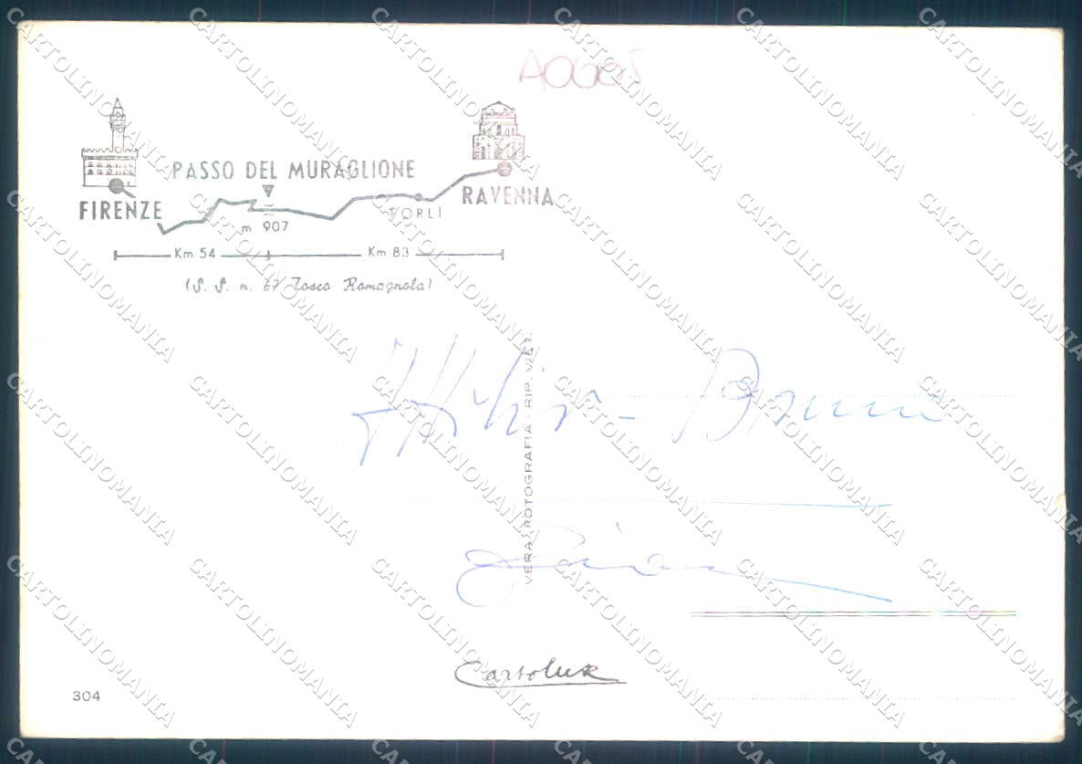 Firenze S. Godenzo Passo del Muraglione Foto FG cartolina JK0178 – retro