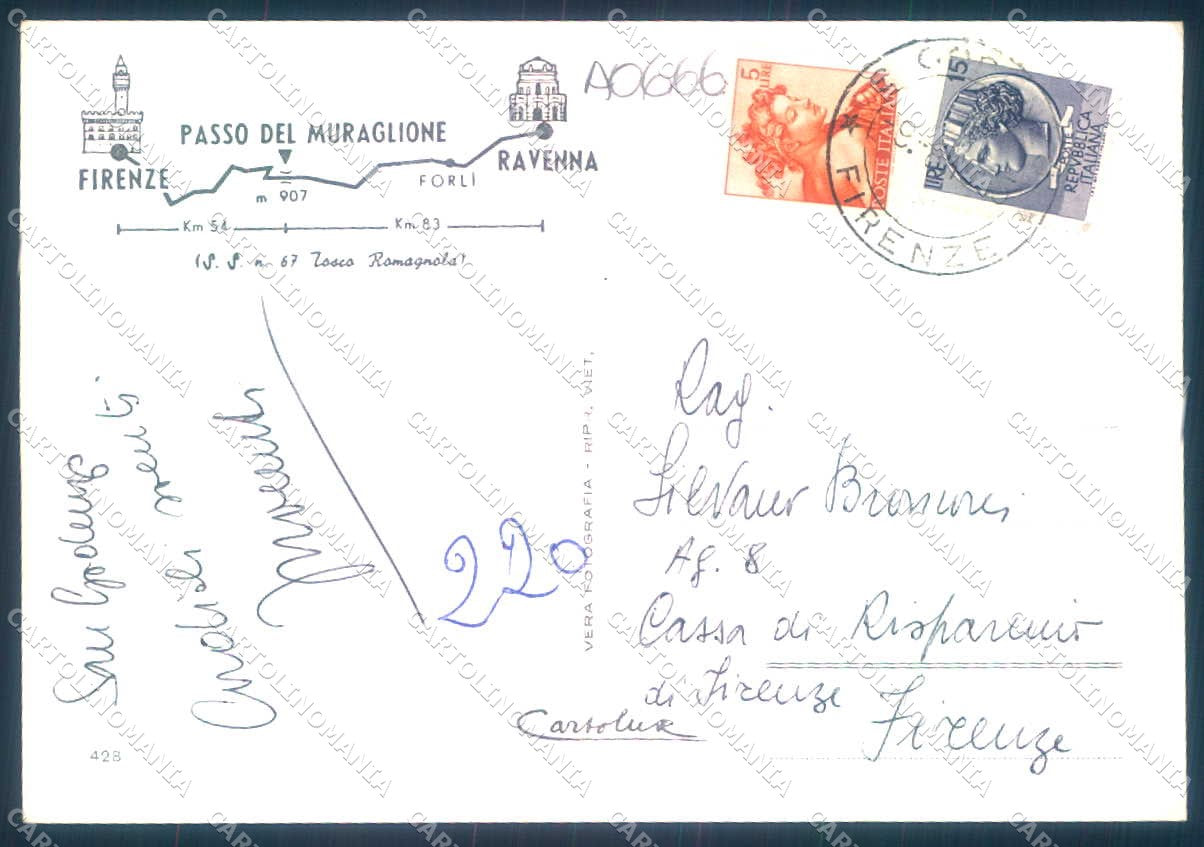 Firenze S. Godenzo Foto Appennino Tosco Romagnolo FG cartolina JK0179 – retro