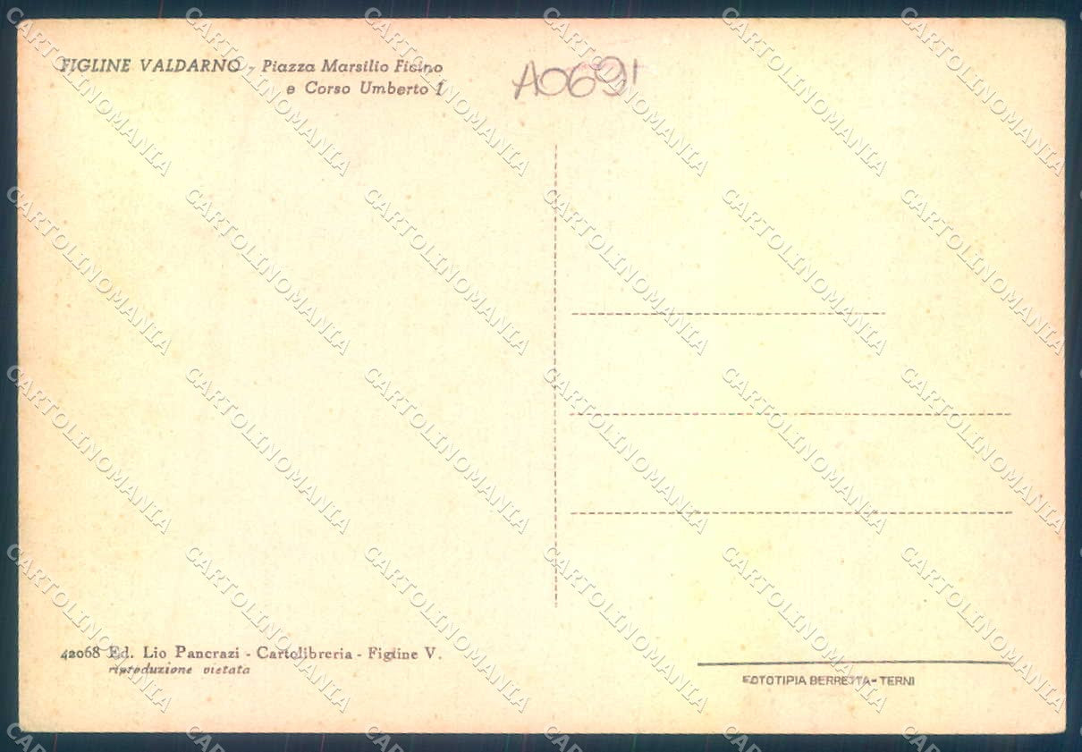 Firenze Figline Valdarno Chiesa Corso Umberto I FG cartolina JK0188 – retro