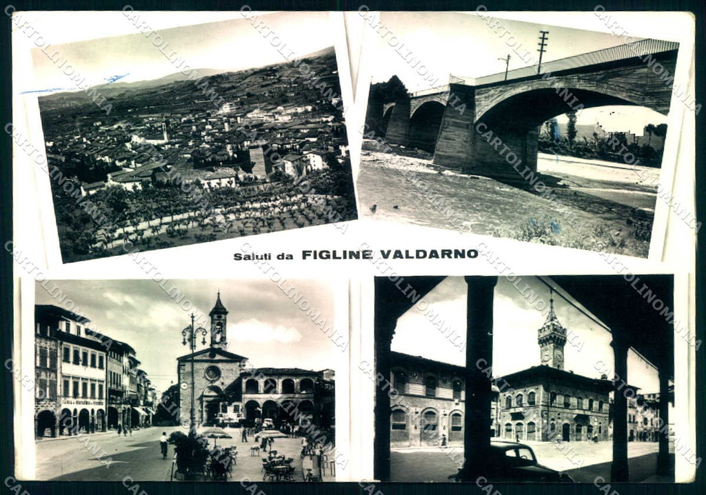 Firenze Figline Valdarno Chiesa Ponte Arno saluti da Foto FG cartolina JK0189 – fronte