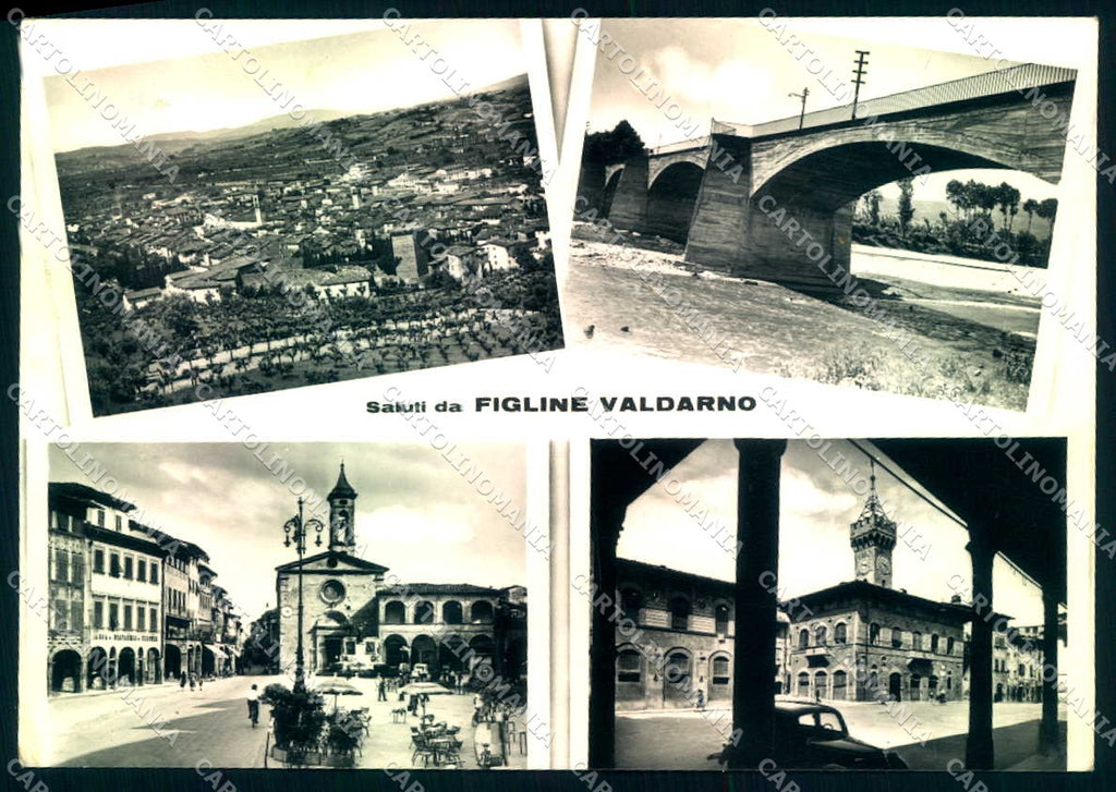 Firenze Figline Valdarno Chiesa Ponte Arno saluti da Foto FG cartolina JK0190 – fronte
