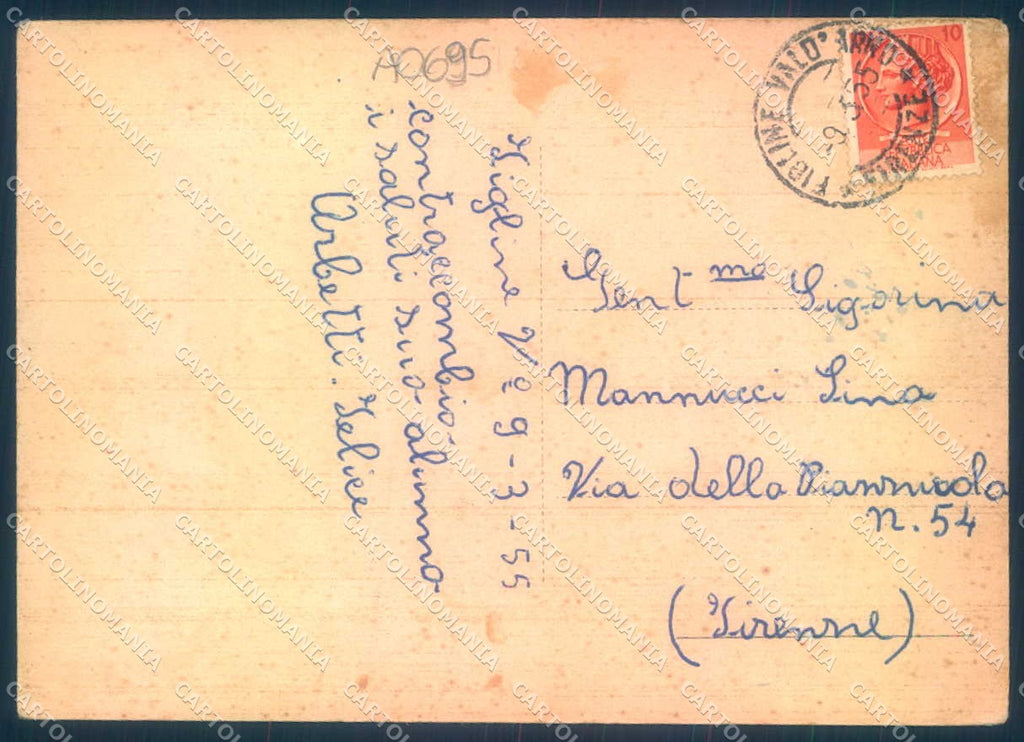 Firenze Figline Valdarno Chiesa Piazza Marsilio Ficino FG cartolina JK0192 – retro