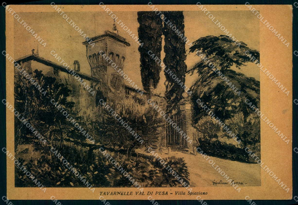 Firenze Tavarnelle Val di Pesa Villa Spicciano FG cartolina JK0196 – fronte