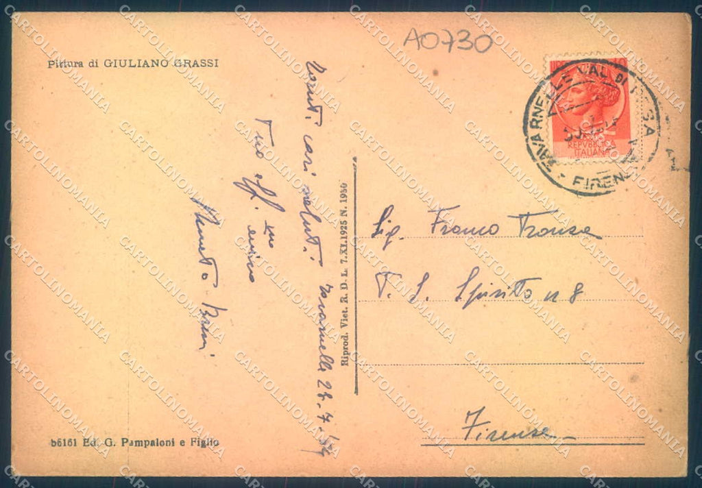 Firenze Tavarnelle Val di Pesa Villa Spicciano FG cartolina JK0196 – retro