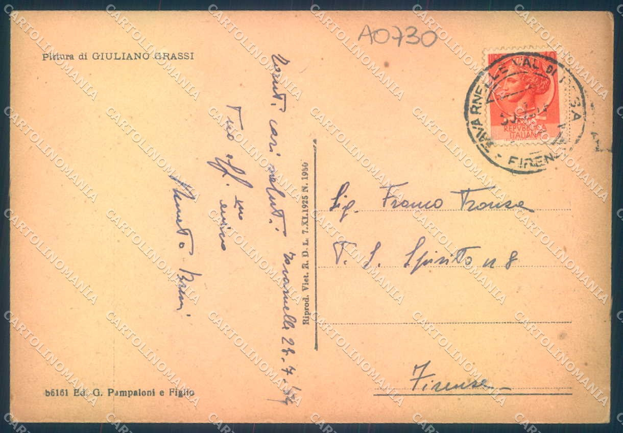 Firenze Tavarnelle Val di Pesa Villa Spicciano FG cartolina JK0196 – retro