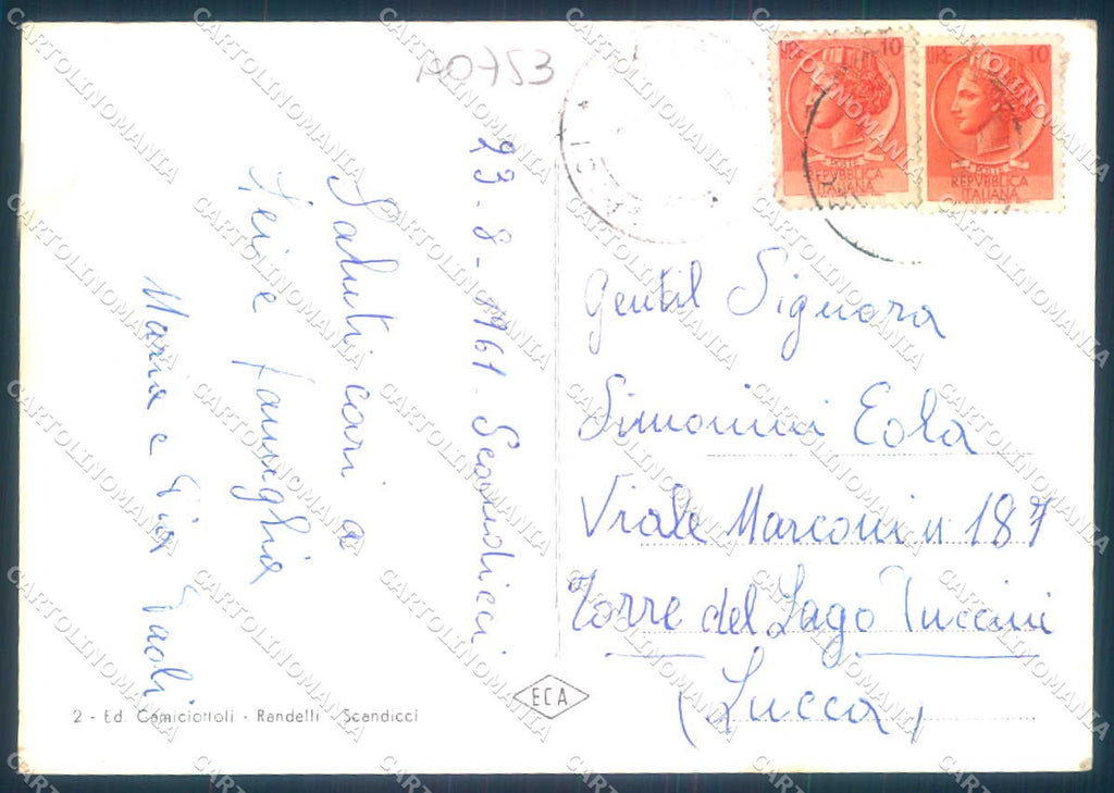 Firenze Scandicci Scuole Elementari Foto FG cartolina JK0201 – retro