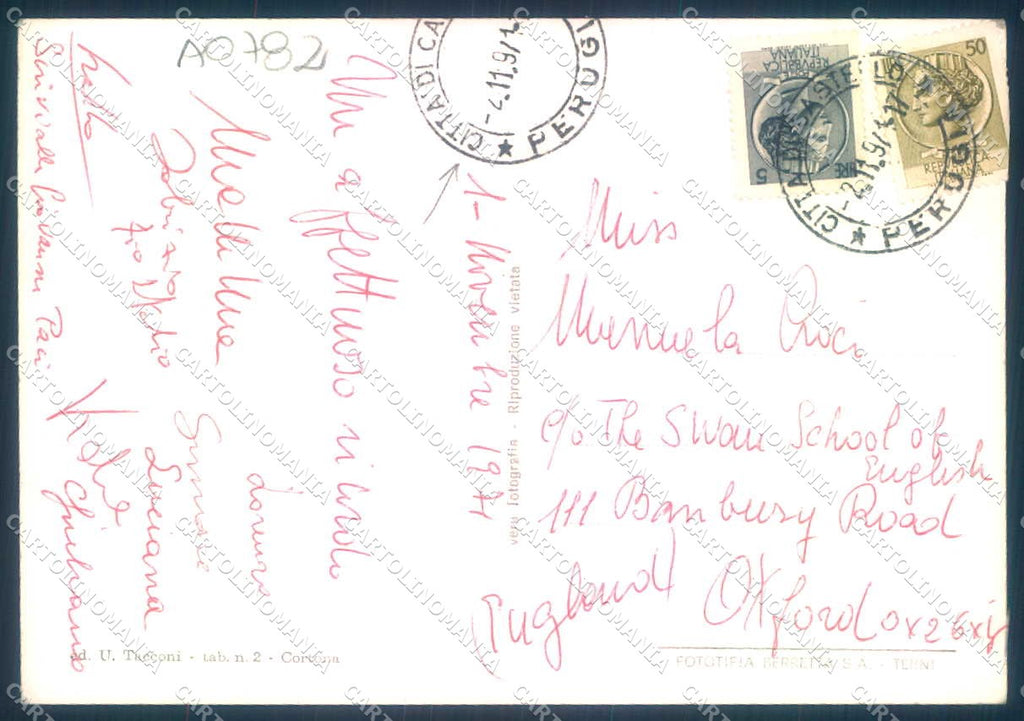 Arezzo Cortona Chiesa Santa Maria Nuova Foto FG cartolina JK0211 – retro