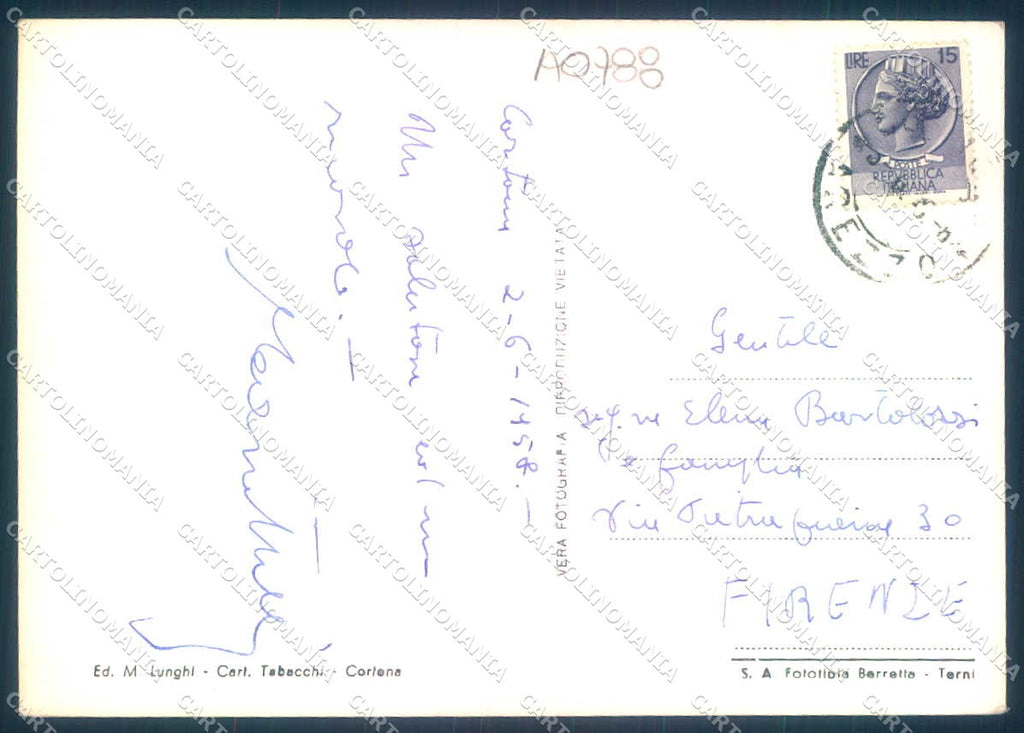 Arezzo Cortona Foto FG cartolina JK0212 – retro