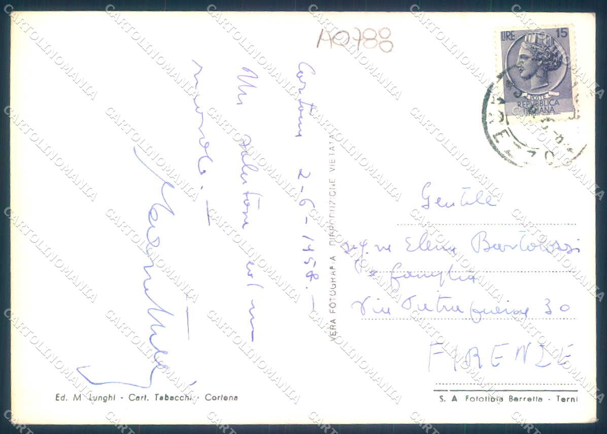 Arezzo Cortona Foto FG cartolina JK0212 – retro