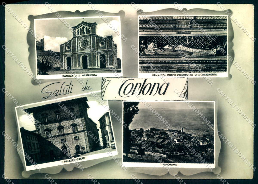 Arezzo Cortona Basilica Alterocca 61018 saluti da Foto FG cartolina JK0213 – fronte