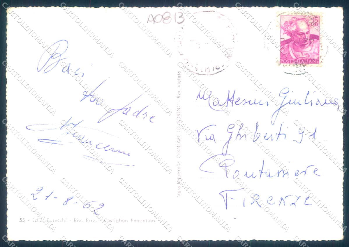 Arezzo Castiglion Fiorentino Chiesa della Collegiata Foto FG cartolina JK0223 – retro