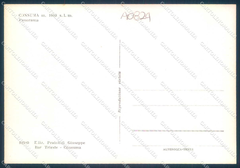 Firenze Consuma Alterocca 36910 FG cartolina JK0229 – retro