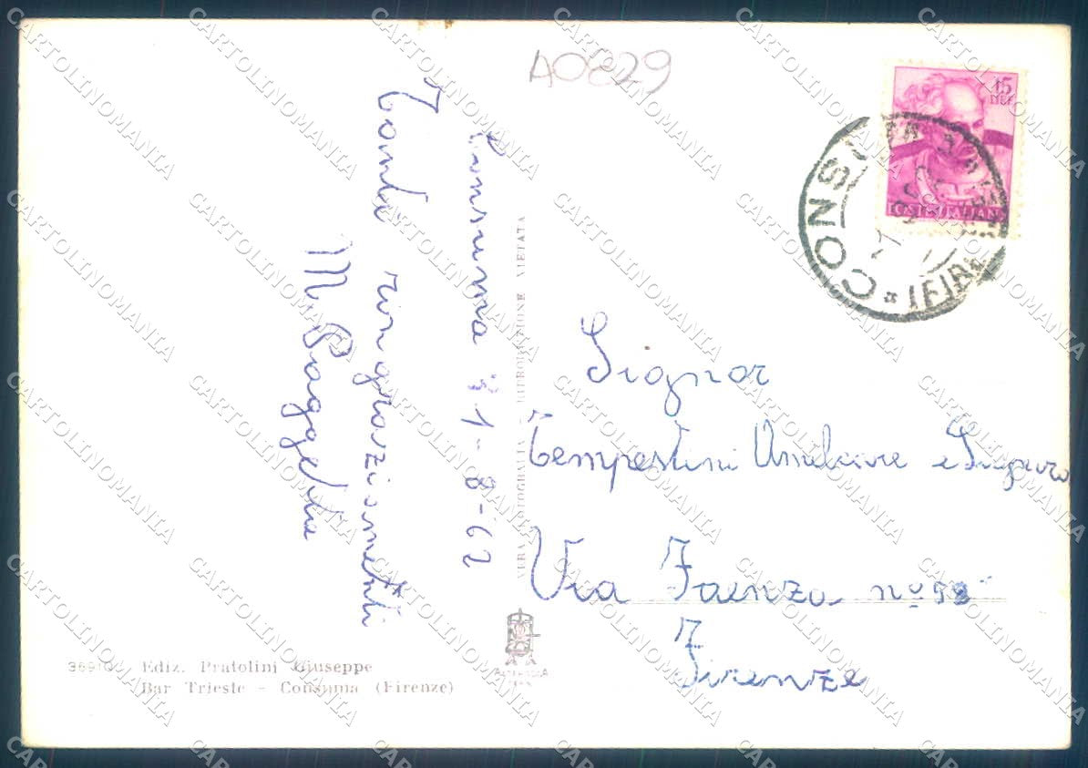 Firenze Consuma Alterocca 36910 Foto FG cartolina JK0234 – retro