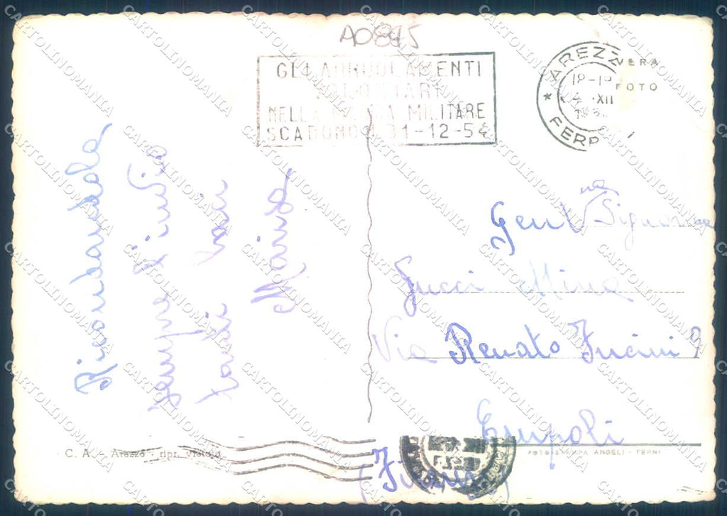 Arezzo Città Monumento Petrarca PIEGHINE saluti da Foto FG cartolina JK0237 – retro