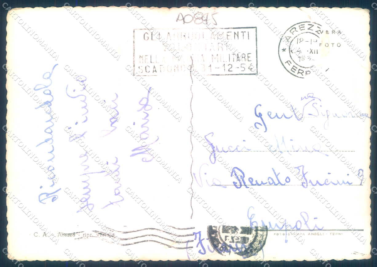 Arezzo Città Monumento Petrarca PIEGHINE saluti da Foto FG cartolina JK0237 – retro