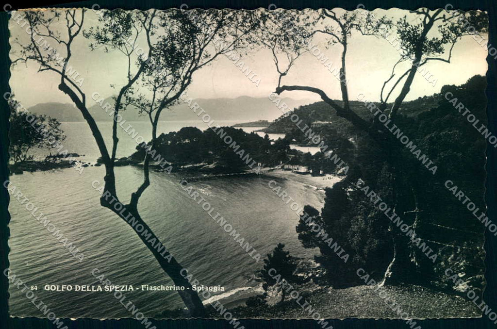 La Spezia Fiascherino Golfo Spiaggia Foto cartolina JK0242 – fronte