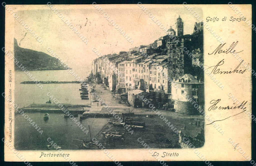 La Spezia Portovenere Golfo Barche cartolina JK0246 – fronte