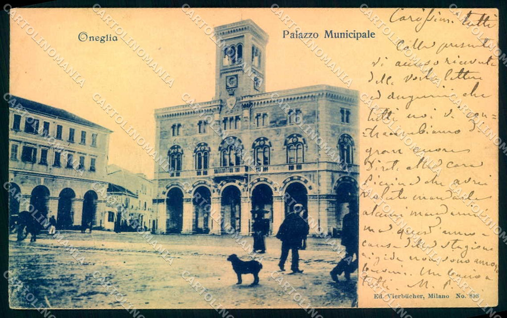 Imperia Oneglia Palazzo Municipale cartolina JK0250 – fronte