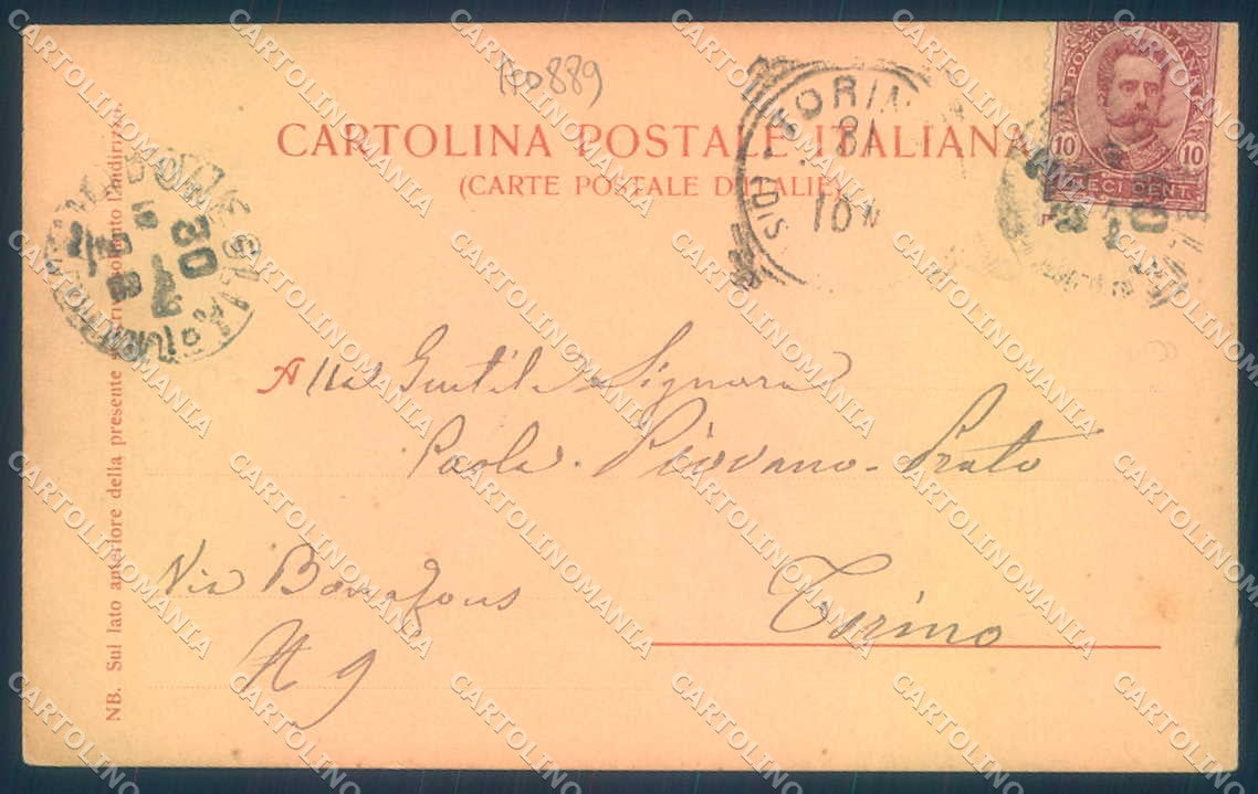 Imperia Oneglia Palazzo Municipale cartolina JK0250 – retro