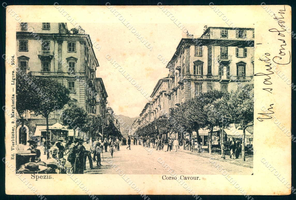 La Spezia Città Corso Cavour cartolina JK0251 – fronte