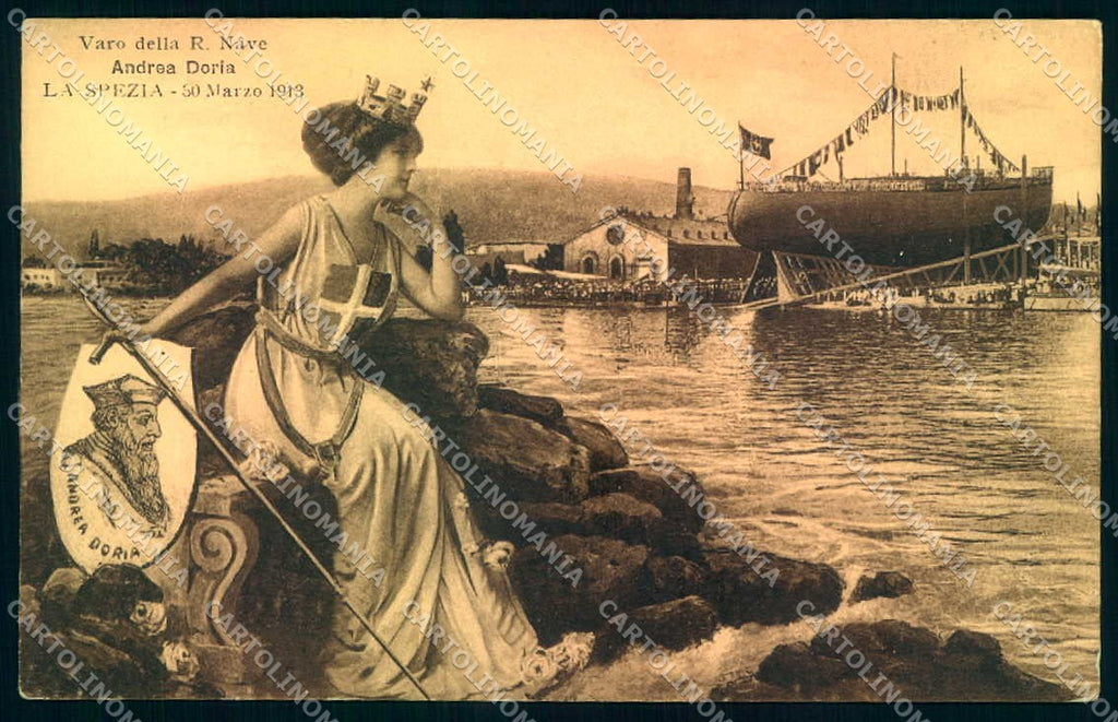 La Spezia Città Varo Nave Andrea Doria cartolina JK0258 – fronte