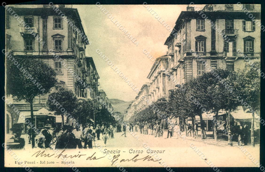La Spezia Città Corso Cavour cartolina JK0262 – fronte