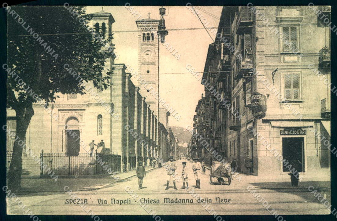 La Spezia Città Chiesa Madonna della Neve Via Napoli cartolina JK0265 – fronte