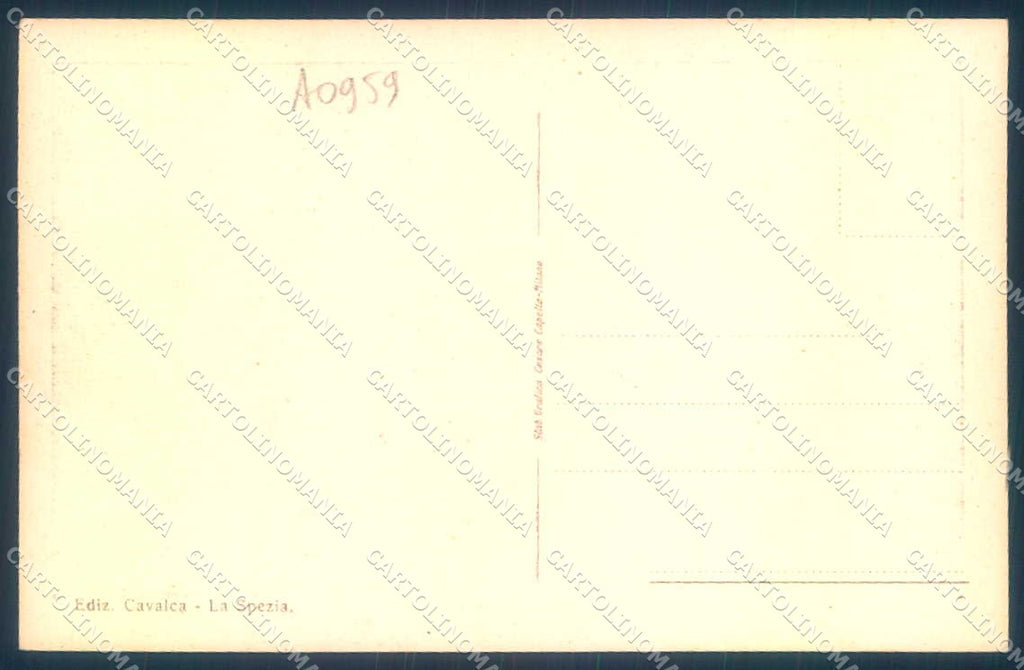 La Spezia Città Banca Credito Italiano Via del Prione Vigile cartolina JK0270 – retro