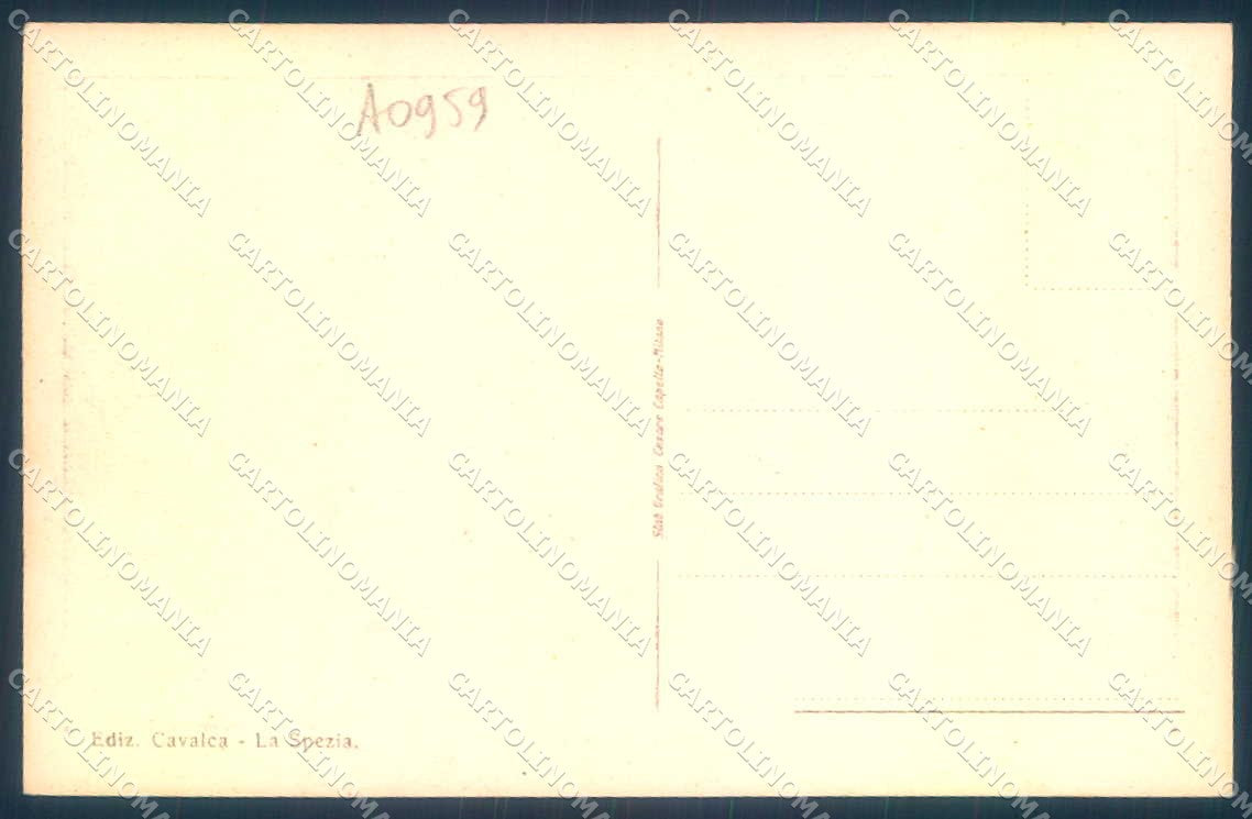 La Spezia Città Banca Credito Italiano Via del Prione Vigile cartolina JK0270 – retro