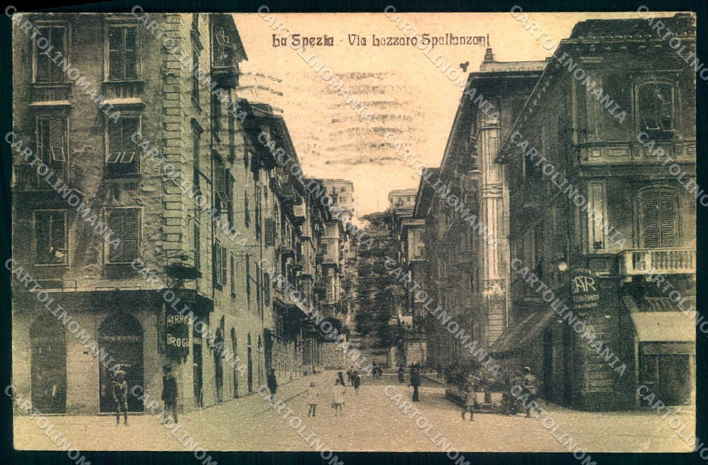 La Spezia Città Via Lazzaro Spallanzani PIEGA ANGOLO cartolina JK0272 – fronte