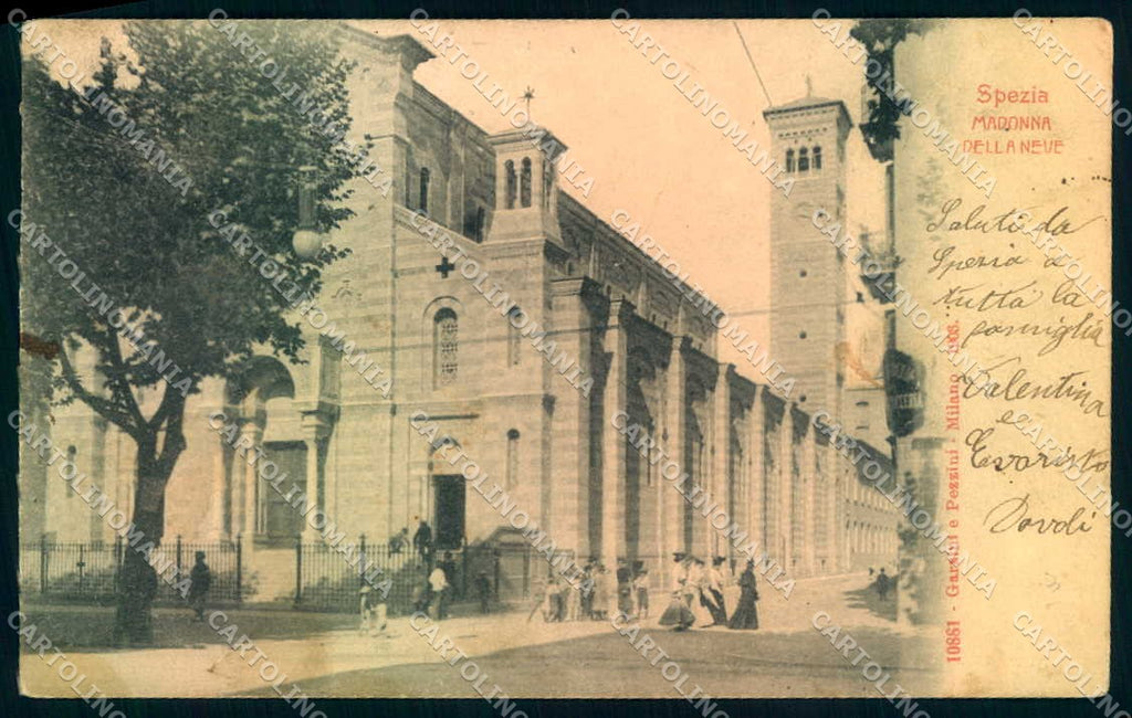 La Spezia Città Madonna della Neve PIEGA ANGOLO cartolina JK0274 – fronte