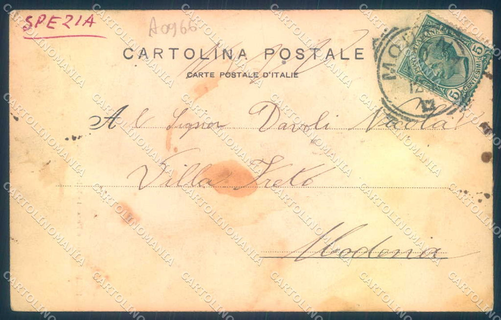 La Spezia Città Madonna della Neve PIEGA ANGOLO cartolina JK0274 – retro