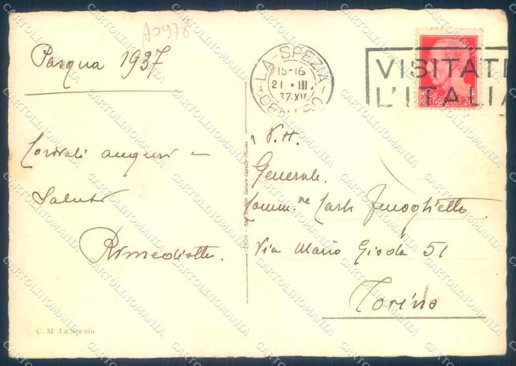 La Spezia Città Piazza Brin Chiesa FG cartolina JK0276 – retro